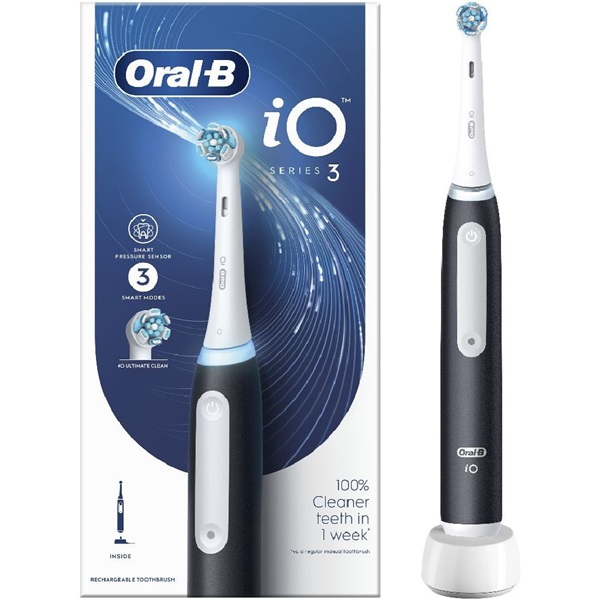 Oral-B iO series 3 Matt Black elektromos fogkefe