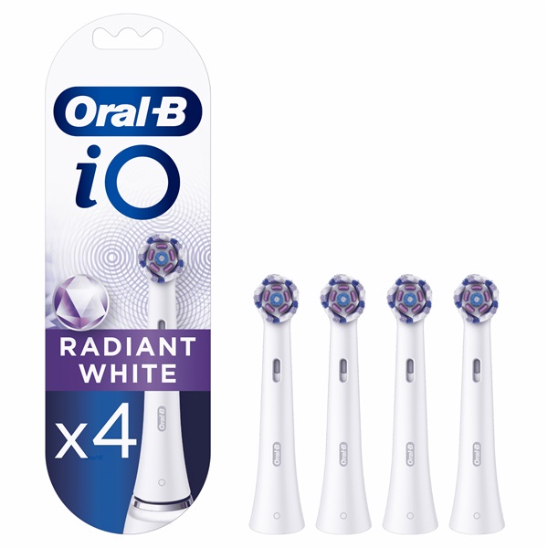 Oral-B iO Radiant White Rainbow fehér 4 db-os fogkefefej szett