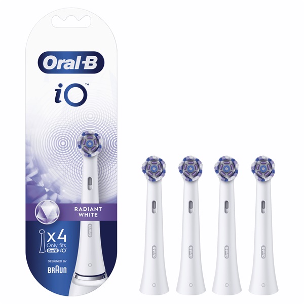 Oral-B iO Radiant White Rainbow fehér 4 db-os fogkefefej szett