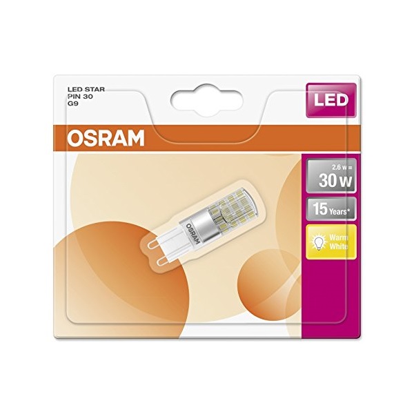 Osram Star átlátszó búra/2,6W/320lm/2700K/G9 230V LED kapszula