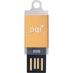 PQI 8GB USB2.0 (i810plus-Gold) Flash Drive