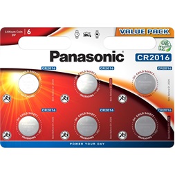 Panasonic CR2016 3V lítium gombelem 6db/csomag