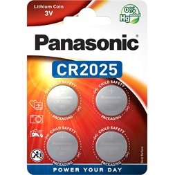 Panasonic CR2025 3V lítium gombelem 4db/csomag