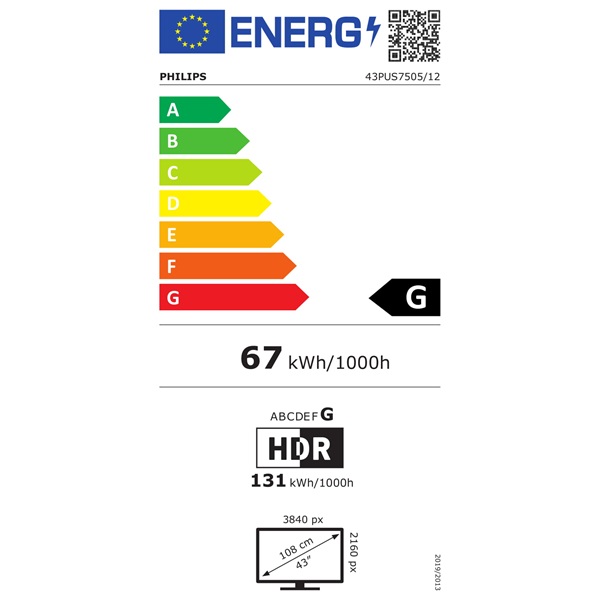 Philips 43" 43PUS7505/12 4K UHD Smart LED TV