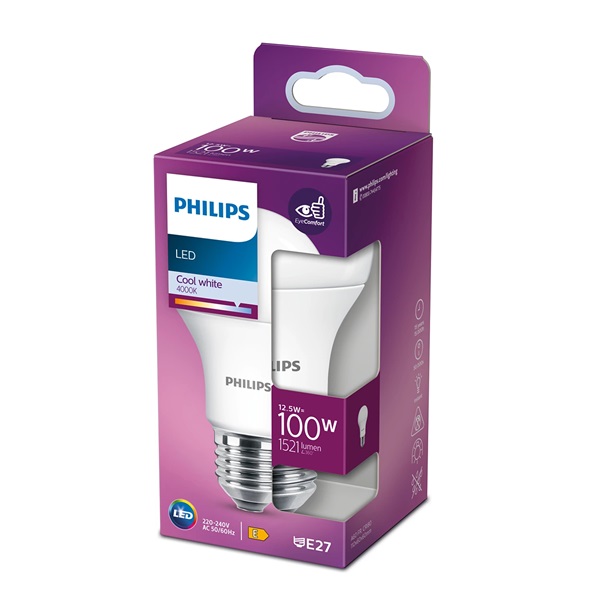 Philips 929001312403 E27 100W matt hideg-fehér gömb alakú LED fényforrás