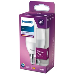 Philips 929002978755 E14 60W matt hideg-fehér gyertya alakú LED fényforrás