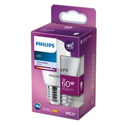 Philips 929002979255 E27 60W matt hideg-fehér kisgömb alakú LED fényforrás