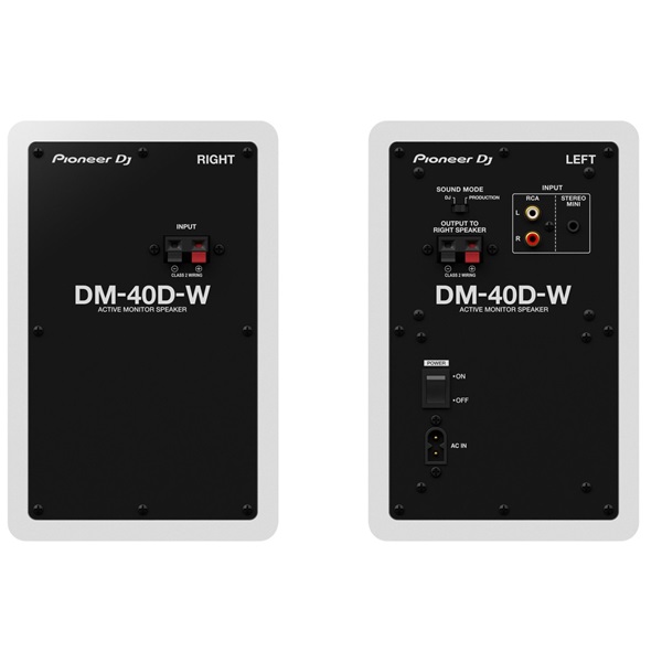 Pioneer DJ DM-40D-W fehér 4"-es monitor hangfalpár