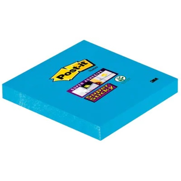 Post-it Super Sticky 654 76x76mm 90lap kék öntapadós jegyzettömb