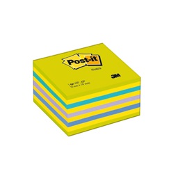 3M Post-it neon kék/zöld 76x76mm 450 lapos öntapadó kockatömb