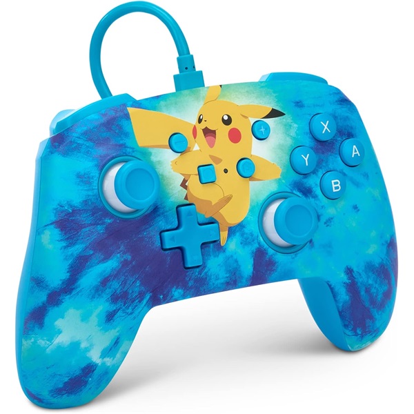 PowerA NSGP0090-01 Enhanced Nintendo Switch vezetékes Tie Dye Pikachu kontroller