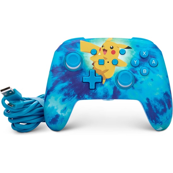 PowerA NSGP0090-01 Enhanced Nintendo Switch vezetékes Tie Dye Pikachu kontroller