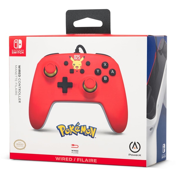 PowerA NSGP0200-01 Nintendo Switch vezetékes Laughing Pikachu kontroller