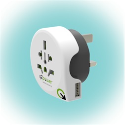 Q2 Power Q2WUK-USB Világ - Egyesült Királyság USB utazó adapter