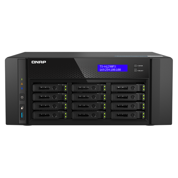 QNAP TS-h1290FX-7232P-64G 12xSSD/HDD ZFS NAS