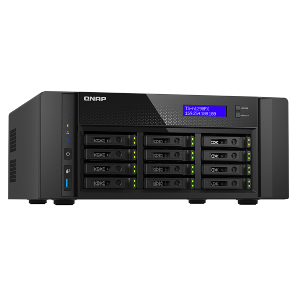 QNAP TS-h1290FX-7232P-64G 12xSSD/HDD ZFS NAS