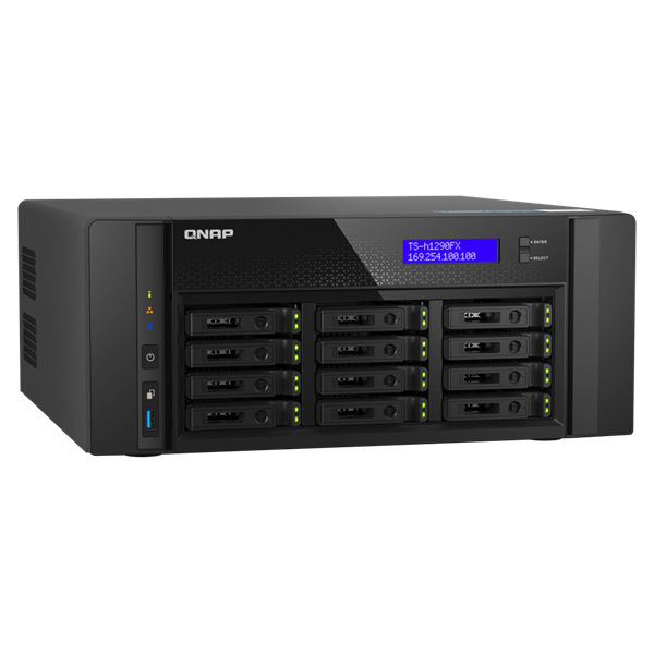 QNAP TS-h1290FX-7302P-128G 12xSSD/HDD ZFS NAS