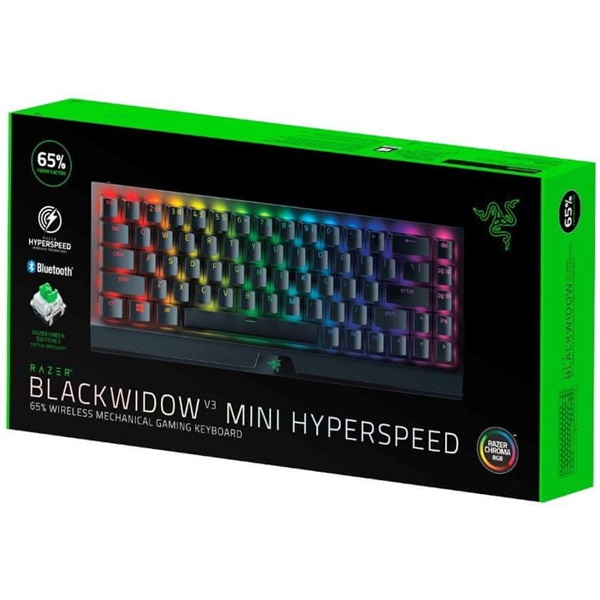 Razer BlackWidow V3 Mini HyperSpeed (Green Switch) US RGB fekete gamer billentyűzet