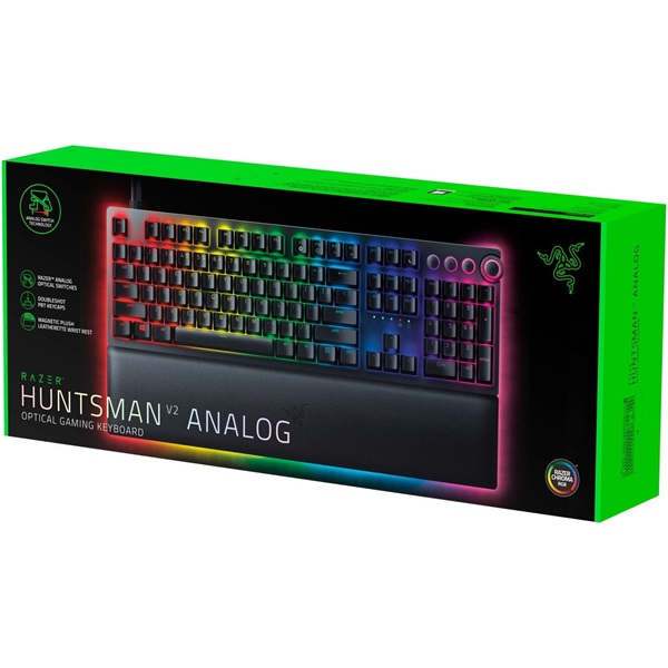 Razer Huntsman V2 (Analog Switch) US RGB fekete gamer billentyűzet