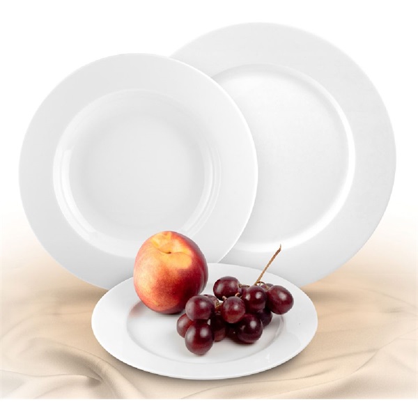 Rotberg Basic fehér 19cm 6db-os porcelán csemegetányér szett