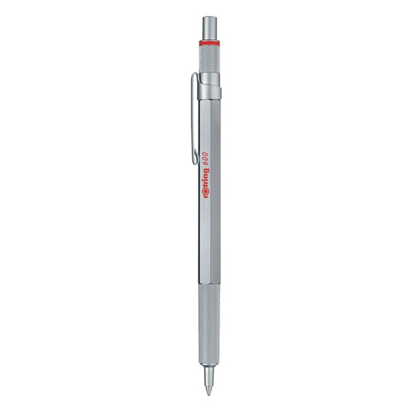 Rotring 600 1,0mm ezüst nyomógombos golyóstoll