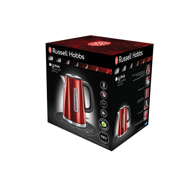 Russell Hobbs 23210-70/RH Luna 1,7L-es piros vízforraló