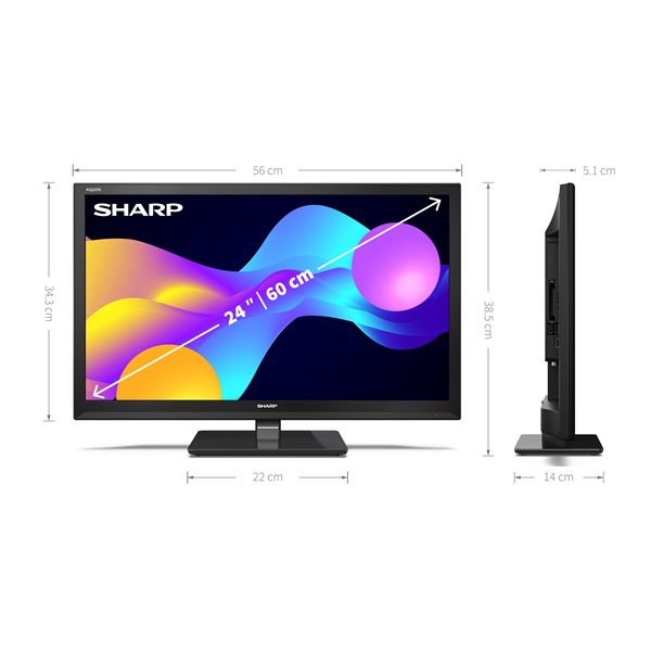 SHARP 24" 24EE3E HD Ready Smart LED TV