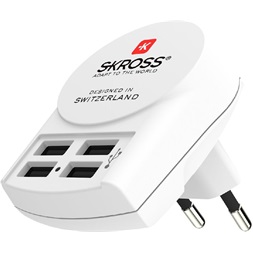 Skross 1.302422 4,8W 4xUSB fehér hálózati töltő