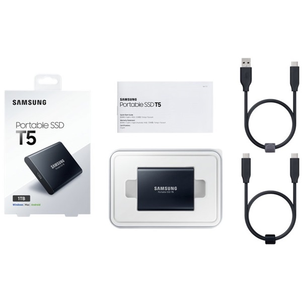 Samsung 1024GB USB 3.1 (MU-PA1T0B/EU) fekete T5 külső SSD