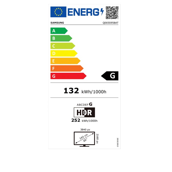 Samsung 65" QE65S95BATXXH 4K UHD Smart OLED TV