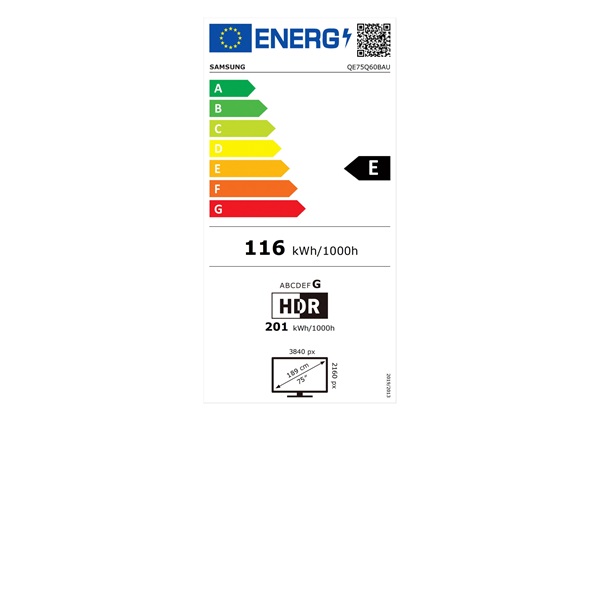 Samsung 75" QE75Q60BAUXXH 4K UHD Smart QLED TV