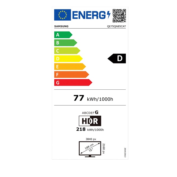 Samsung 75" QE75QN85CATXXH 4K UHD Smart Neo QLED TV