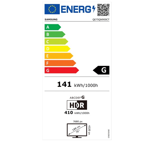 Samsung 75" QE75QN900CTXXH 8K UHD Smart Neo QLED TV