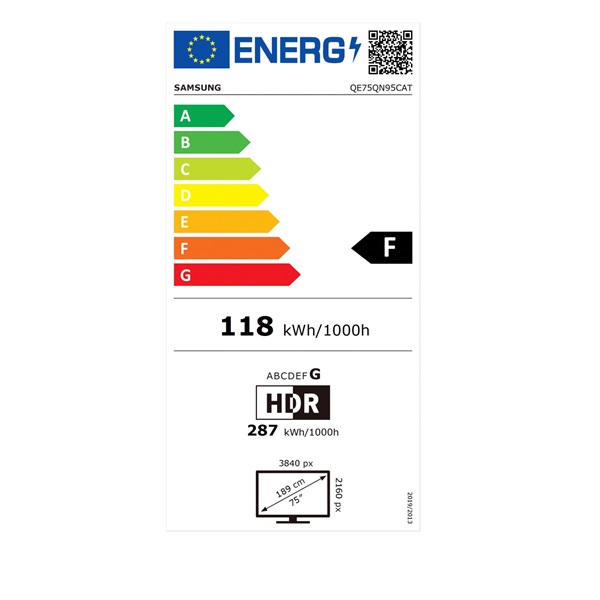 Samsung 75" QE75QN95CATXXH 4K UHD Smart Neo QLED TV