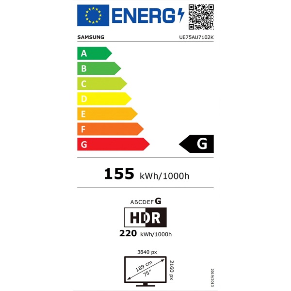 Samsung 75" UE75AU7102KXXH 4K UHD Smart LED TV