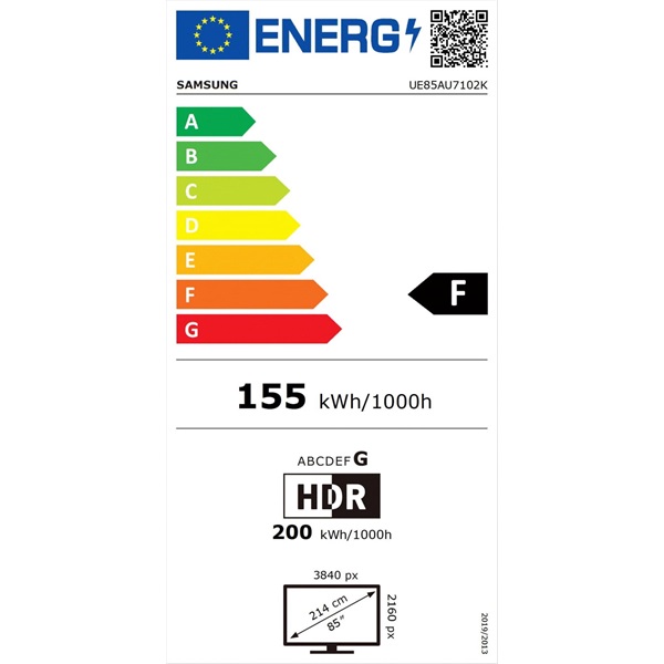 Samsung 85" UE85AU7102KXXH 4K UHD Smart LED TV