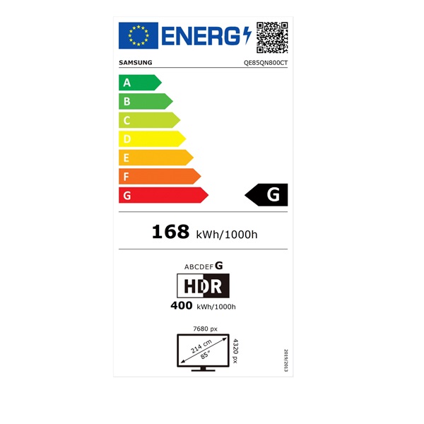 Samsung 85" QE85QN800CTXXH 8K UHD Smart Neo QLED TV