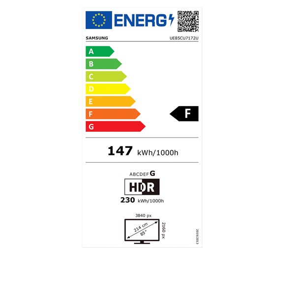 Samsung 85" UE85CU7172UXXH 4K UHD Smart LED TV