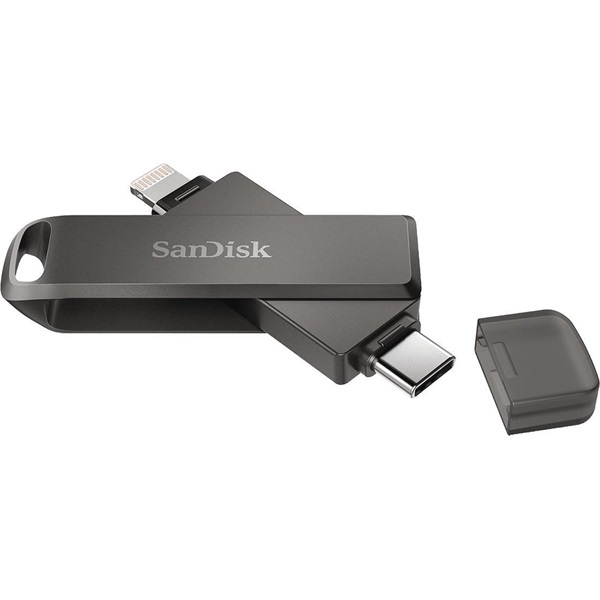 Sandisk 128GB USB C/Apple Lightning iXPAND LUXE Fekete (186553) Flash Drive