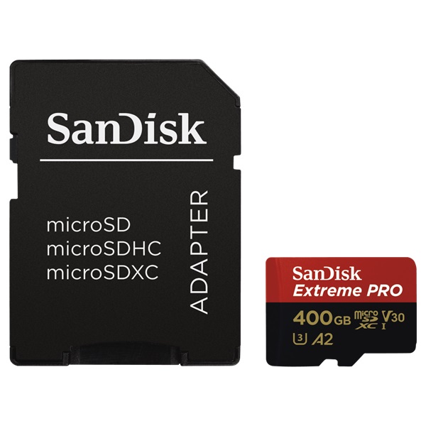 Sandisk 183523 400GB SD micro (SDXC Class 10 UHS-I U3) Extreme Pro memóriakártya adapterrel