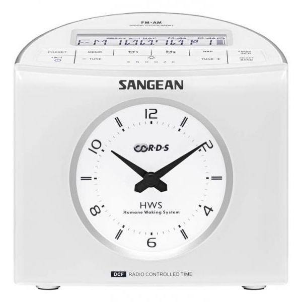 Sangean RCR-9W AM / FM-RDS sztereó digitális szintézeres fehér ébresztős rádió