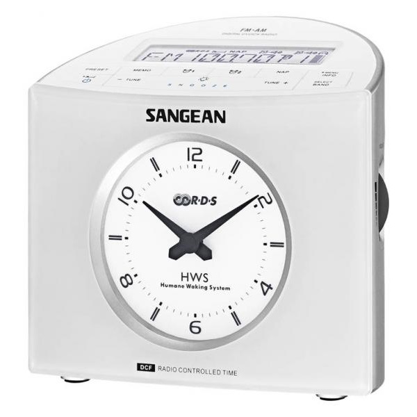 Sangean RCR-9W AM / FM-RDS sztereó digitális szintézeres fehér ébresztős rádió