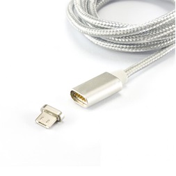 Sbox MAGNETIC-MUSB 1m mágneses ezüst Micro USB kábel