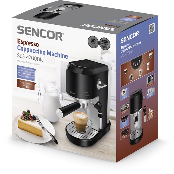 Sencor SES 4700BK fekete espresso kávéfőző