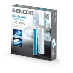 Sencor SOC 1102TQ fehér-kék elektromos szónikus fogkefe