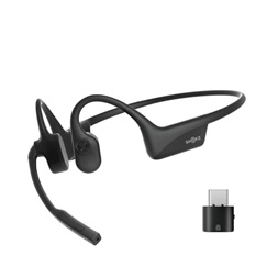 Shokz OpenComm2 csontvezetéses Bluetooth fekete Open-Ear headset + USB-C adapter