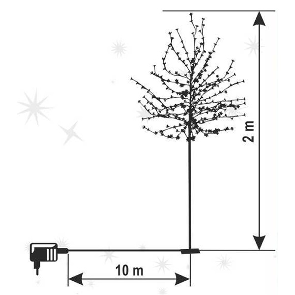 Somogyi CBT 320 2 m 230V LED-es cseresznyefa dekoráció