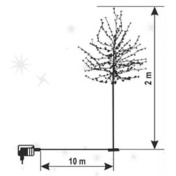 Somogyi CBT 320 2 m 230V LED-es cseresznyefa dekoráció