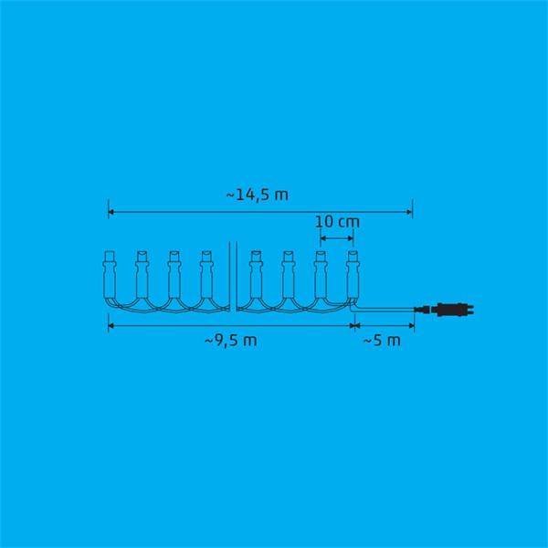 Somogyi LEDS096V iSparkle 96 LED/RGB/SMART/IP44 LED-es karácsonyi fényfüzér