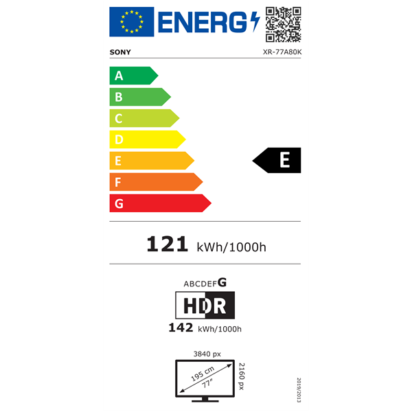 Sony 77" XR77A80KAEP 4K UHD Smart OLED TV